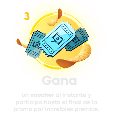 Vouncher de ejemplo. Gana un vouncher al instante y participa hasta el final de la promo por increíbles premios